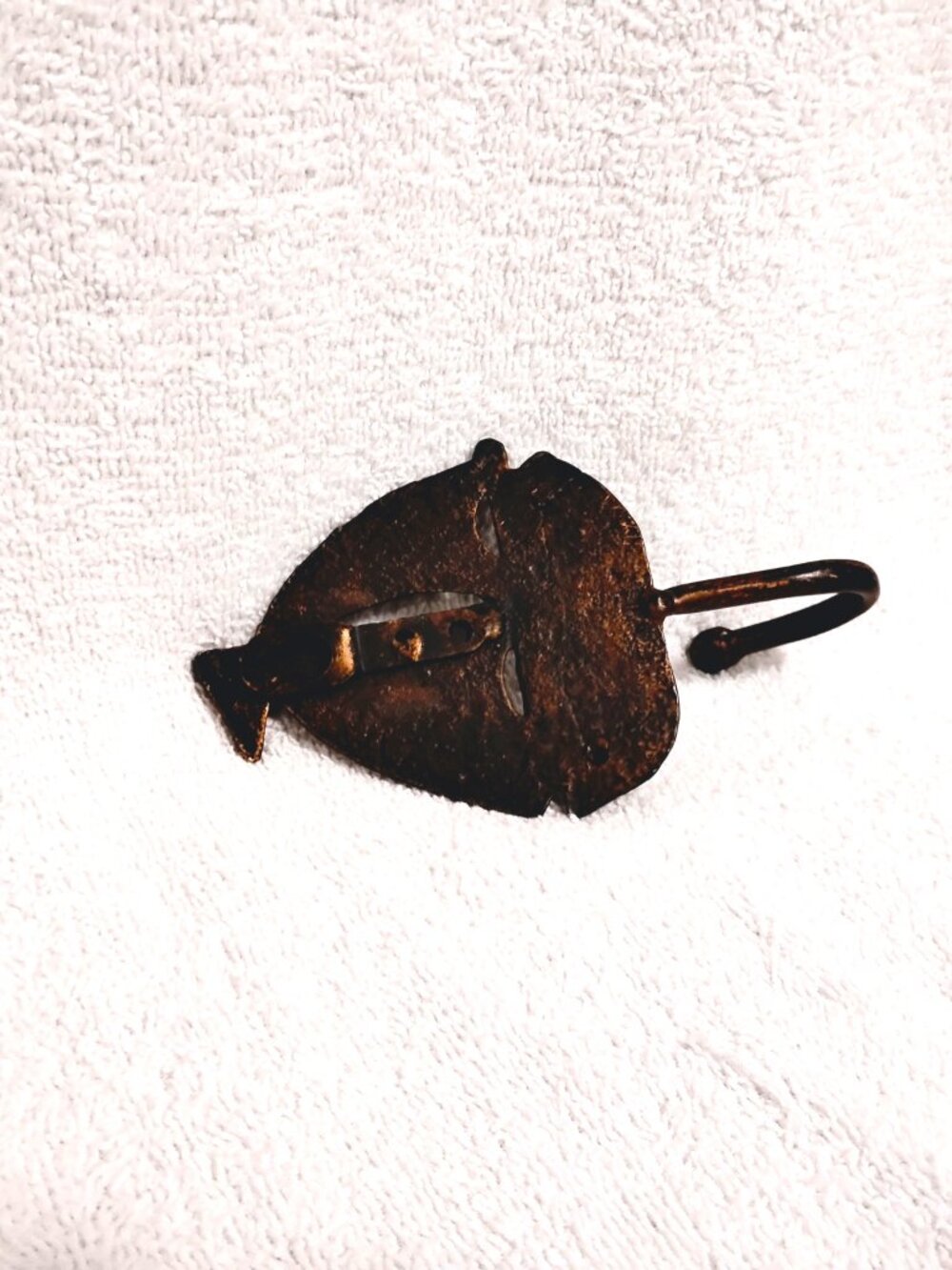 Cast Iron Heavy Bronze Nautical Sailboat Wall 6.5" x 3.75" Coat Hook Decor - Picture 5 of 6